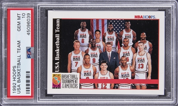 1992 NBA Hoops USA Mens Basketball Team - PSA GEM MT 10